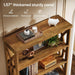 Rustic Brown Six Tier Freestanding Bookshelf Office