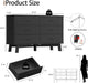 Dresser for Bedroom with 6 Drawer, Modern Chest of Drawers with X-Shaped Sturdy Base, Wide Wood Double Dresser Closet Clothes Storage Organizer, Wooden TV Stand for Living Room, Hallway, Black