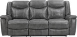Coaster Home Furnishings - Conrad - Fabric - Upholstered Motion Reclining Sofa with Power Outlet, Padded Headrests and Wall Hugger Design - Living Room - Grey - 650354