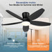 42-Inch LED Ceiling Fan With Remote-Control Low-Profile