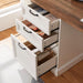 60Inch LShaped Desk With Farmhouse Cabinetry Storage