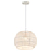 Round Farmhouse Rattan Pendant Lights with Adjustable Hanging Rope