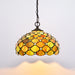 Tiffany Style Plug in Hanging Lamp Green Pearl Stained Glass 180 Inch