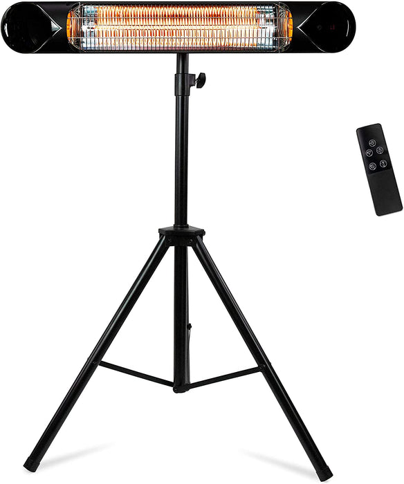 Infrared Electric Patio Heater - Indoor/Outdoor Heater - Portable Wall/Garage Heater - 1500W - Use with Stand - Mount to Ceiling/Wall)