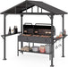 8x5ft AllWeather Outdoor Gazebo With Integrated Bar