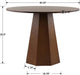 39” round Solid Wood Dining Table for 4-5 People, Modern Pedestal Small Kitchen Table Circle Tabletop with Walnut Wood Grain Finish, Saving Space, Walnut