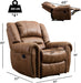 Classic Recliner Chair with Leather Arms