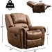 Classic Recliner Chair with Leather Arms