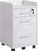 3 Drawer Vertical File Cabinet Lock 15.4" X 15.7" X 25.7" White
