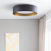 Lynch Metal Flush Mount Ceiling Light in Black and Gold