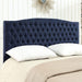 Linen Upholstered Tufted Button King Headboard and Comfortable Fashional Padded King/California King Size Headboard - Navy Blue