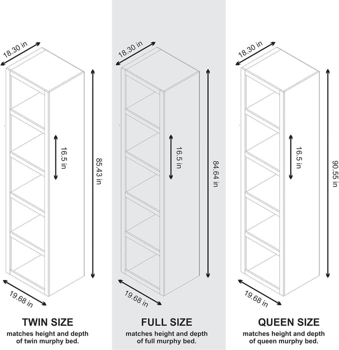 White 91-In Tall Wooden Bookcase Shelf