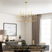 Gold Chandeliers for Dining Room Light Fixture，D40 Inch