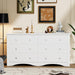 White Dresser 58InchWide Modern Bedroom Storage Solutions