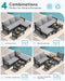 HDPE Outdoor Sectional with Ottoman & Coffee Table