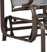 Outdoor Patio Glider, Rocking Lounge Chair with Sling Fabric and Steel Construction for Porch Patio Balcony Set of 2