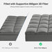 Dual-Layer 4 Inch King Size Memory Foam Mattress Topper for Back Pain, 2 Inch Cooling Pillow Top Mattress Pad Cover and 2 Inch Gel Memory Foam Topper, Deep Elastic Pocket, Grey