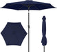 9FT Outdoor Patio Umbrella - Table Umbrella Waterproof UV Protection, Sombrillas De Patio with Push Button Tilt, Sun Umbrella for Pool, Porch, Garden, Deck, Backyard (Navy Blue)