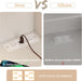 Vanity Desk with Mirror and LED Lights, 31" Small Makeup Vanity with Glass Top & Power Outlet, Vanity with 3 Colors Light, RGB Drawers and Five Shelves, White Vanity for Bedroom