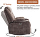 Power Swivel Recliner with Massage and USB