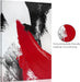 Red Abstract Canvas Wall Art: Modern Minimalist Black and White Picture Handmade Textured Oil Painting Poster for Living Room Bedroom Bathroom Office Home Wall Decor 24X36