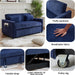 Navy Corduroy Convertible Sleeper Sofa Bed Pockets