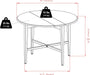 Expandable Collapsible Double Leaf Dining Table Compact