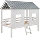 Twin Size White Loft Bed With Windows