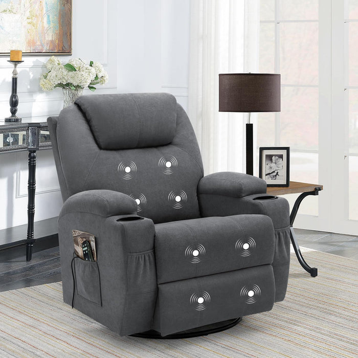 Rocking Recliner Chair with Massage & USB