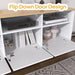 White TV Stand, Entertainment Center for Tvs up to 55"/60"/65", Modern Media Console with 3 Cabinets for Living Room