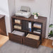 Brown 39-Inch Farmhouse Rolling File Cabinet Storage