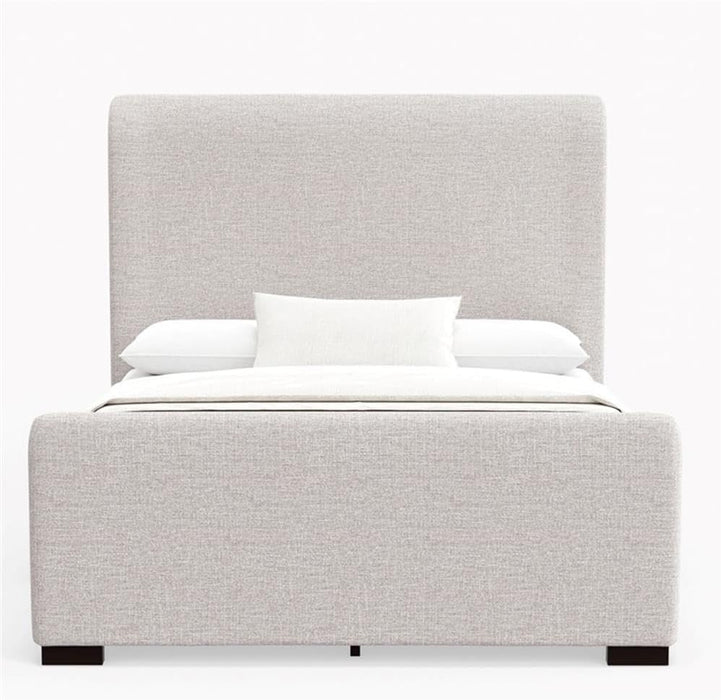 Adele Upholstered California King Platform Bed in Beige