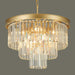 Luxurious Gold Crystal Chandelier Dining Room Tiered