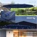 14.4Ft Large Patio Umbrella with 36 Solar LED Lights