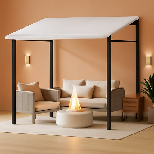 10' X 10' Lean to Gazebo, Hard Top Outdoor Pergola with Roof, Gazebos Pergola on Clearance, Large Wall Mounted Heavy Duty Awnings for Patio, Backyard, Deck, Porch