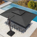 10' X 13 'Patio Umbrella with LED Light Outdoor Cantilever Umbrellas