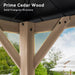 12x16 Outdoor Cedarwood Gazebo Grey Hardtop Pavilion