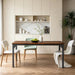 Brown 71 Inch Industrial Dining Table SolidFrameConstruction