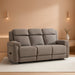 Power Reclining Sofa, 3 Seat Electric Recliner Couch for Adults, Adjustable Home Theater Seating with Side Pocket for Small Space, Living Room, Office(Khaki)