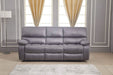 Microfiber Reclining Sofa Couch Set Living Room Set 8007 (Grey, Sofa)
