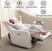 Beige Power Recliner with USB, Glider Rocker