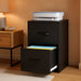 2 Drawer File Cabinet with Lock, Vertical Filing Cabinet for Home Office, Heavy Duty Storage Cabinet for Letter Size, Assembly Required(Black)