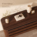 Fluted 6 Drawer Dresser for Bedroom, 47W X 31H, Modern Walnut Brown