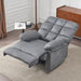 Rocker Recliner Chair, Overstuffed Large Manual Rocking Recliner for Adults, Upholstered Comfy Soft Fabric Living Room Reclining Sofa Chair(Gray)