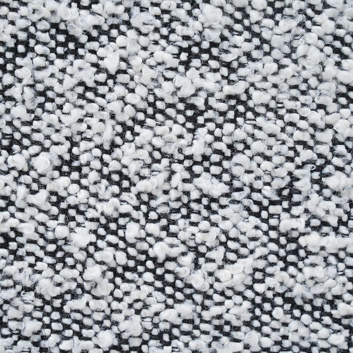 Slate Modern Square Ottoman Coffee Table, Loop Yarn Upholstered Cocktail Ottoman for Living Room Sofa, Entryway Comfortable Footstool, Wooden Sofa Foot Rest, White+Black