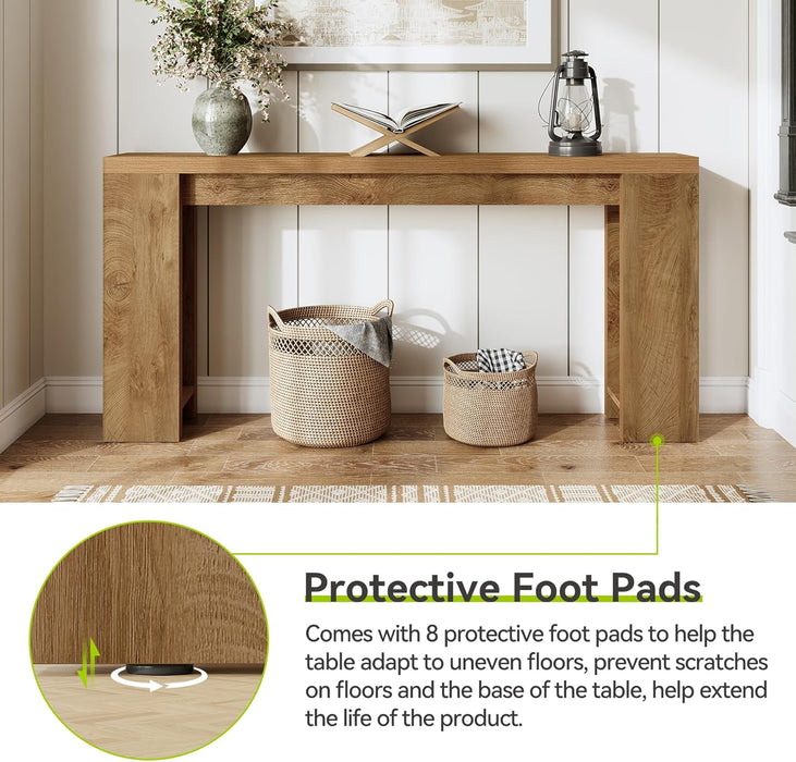 70.9-Inch Long Console Table, Narrow Sofa Table behind the Couch, Farmhouse Console Table for Living Room, Entryway, Hallway