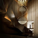 Clear Crystal Chandelier Large Spiral Raindrop Light