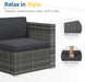 Outdoor Patio Furniture Set, All Weather Patio Sectional Sofa