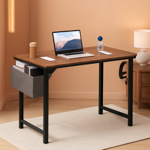 32 Inch Small Computer Office Desk Modern Simple Style Writing Study Work Table for Home Bedroom - Rustic Brown