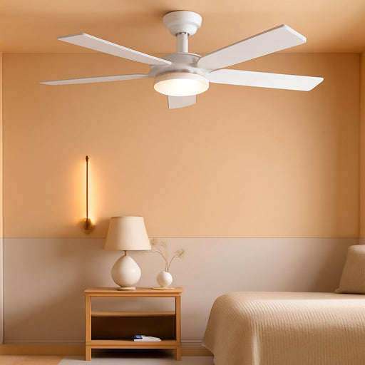 52InchDiameter White Ceiling Fan IndoorOutdoor WithRemote
